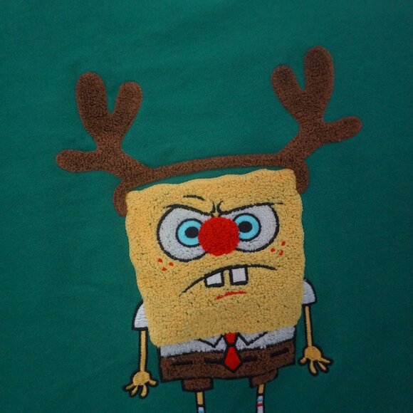 Sponegbob Knit Grumpy Christmas Sweater Deadstock Small - Picture 3 of 5